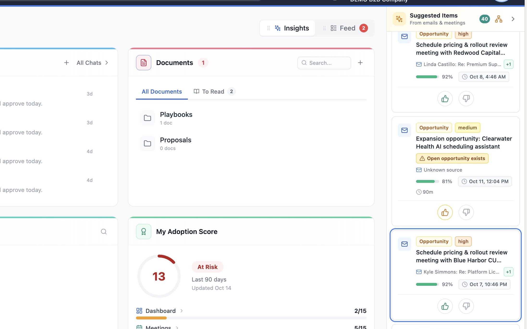 Suggested items from email in Herd: Work
